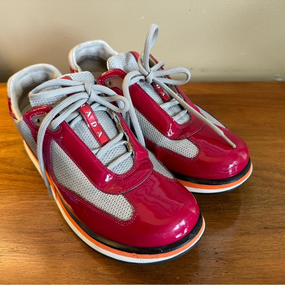 PRADA red Sneakers 4e2352 Americas Cup Runners size 39 - Picture 7 of 9